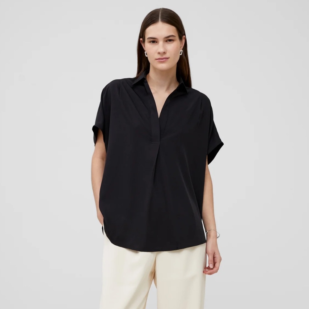 NWT! French Connection Crepe Popover Top